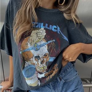 Urban Outfitters Metallica Oversized Graphic Tee